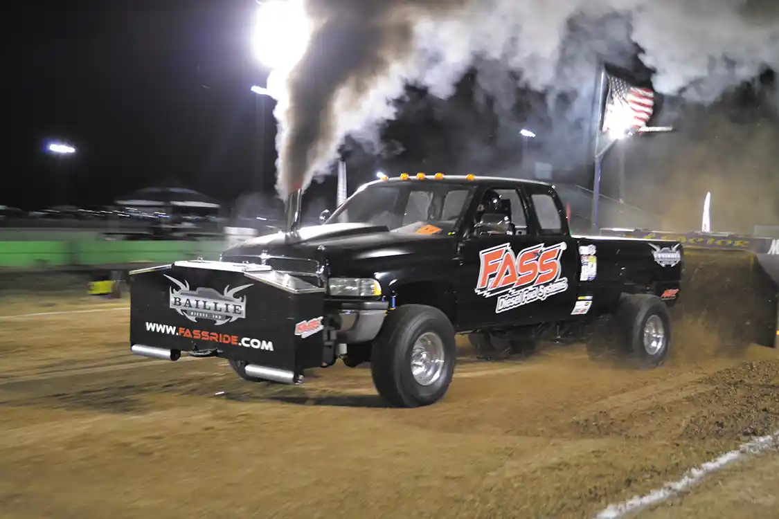 You know how we said Jim would be competing in 3.0? Well, he took the win there too, in his "FASS" Dodge, with a pull of 338 feet.