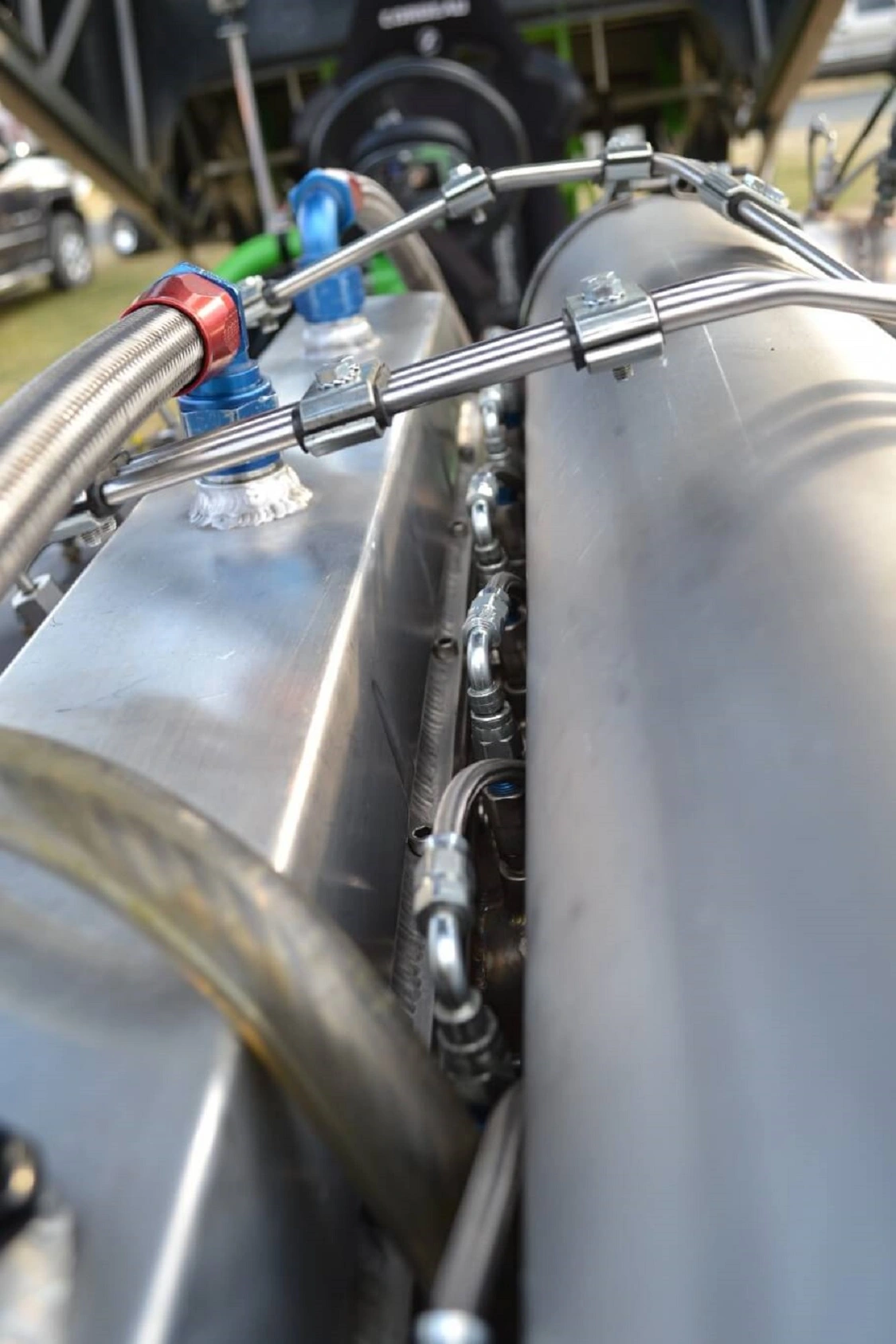 A 10-nozzle water injection system is used on the engine for EGT control. Matt actually runs the engine at a fairly hot 1,800 degrees in order to squeeze every last drop of power out of the engine.