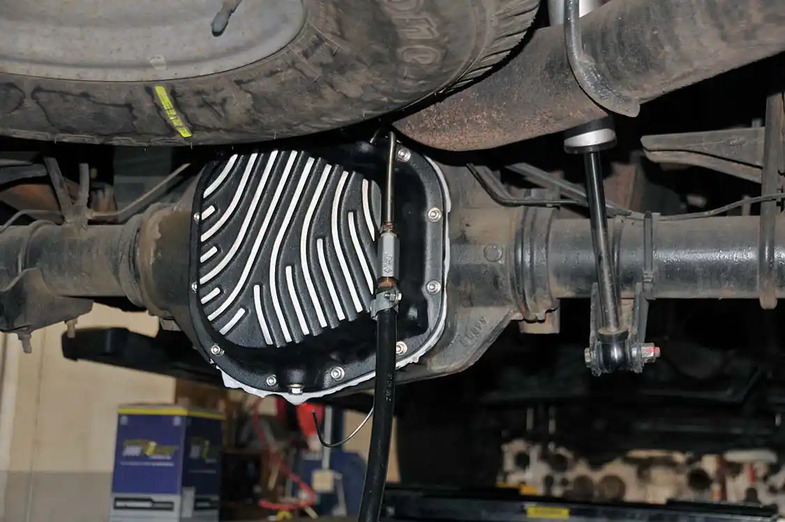 5. <a href="https://www.royalpurple.com/">Royal Purple</a>’s 75W-150W Max Gear lube was used to fill the differential. The fill hole is easy to get to if you have an automatic machine to pump the oil up to the diff.