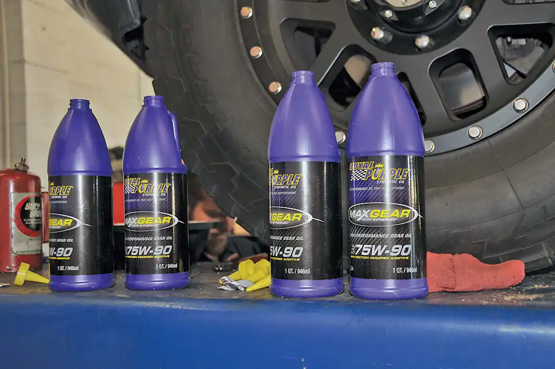 13. More Royal Purple lube was used in the front differential.