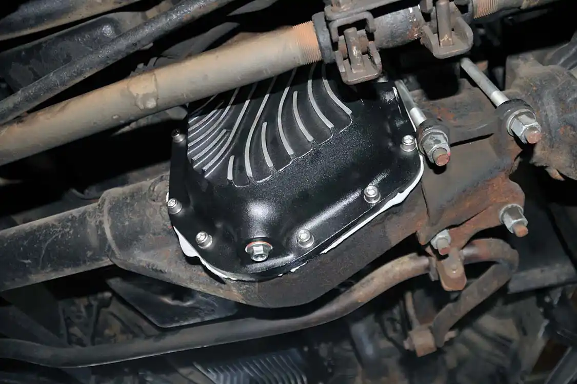 14. Here’s a good look at the front cover before the RTV had cured. We trimmed it later.