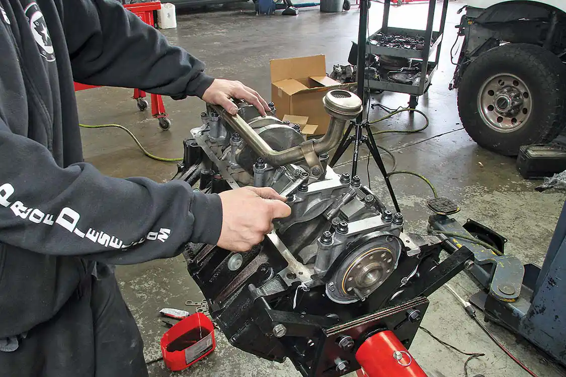25. Once your refurbished short-block is completed and back in the shop, it’s time to install the heads and reassemble the engine before installing it in the truck. Then, there are lots of things to reconnect, and some additional upgrades that can be made too. But that’s a story for a different issue. Stay tuned.