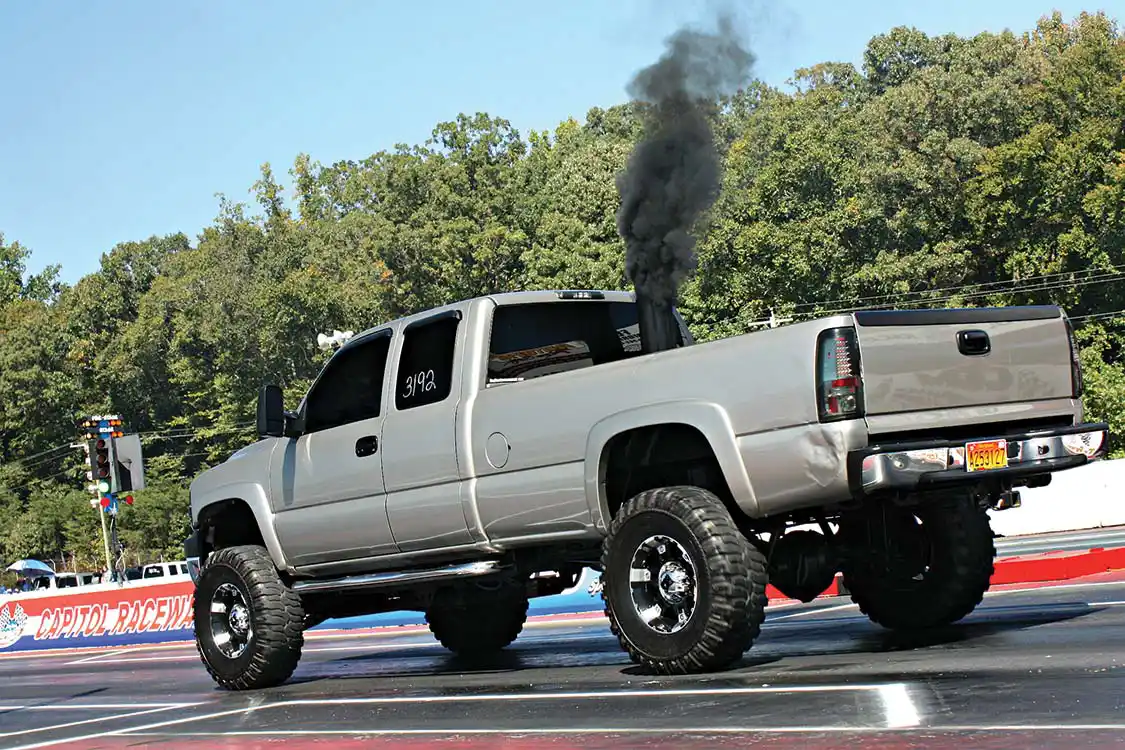 Lowered or lifted, diesel is diesel and a true bracket racer won’t care about the overall e/t as it just takes a consistent truck and quick reaction time to win rounds.