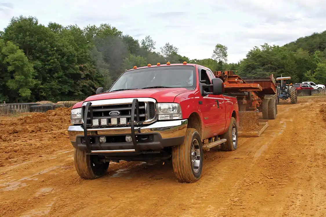 Tyson Proffitt’s 6.0L F-250 unofficially made some of the longest pulls of the day and he had a blast in his first pulling experience.