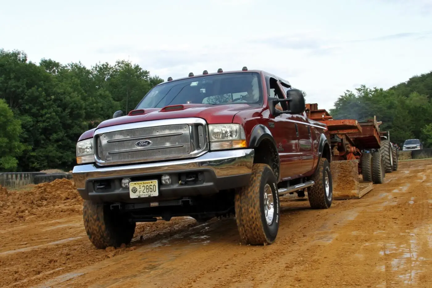 Mike Khairzada drove his F-250 down from New Jersey yet again to attend RRE and has no problem putting his truck to the test on the drag strip and now pulling a sled. Maybe these trucks are actually built “Ford Tough!”