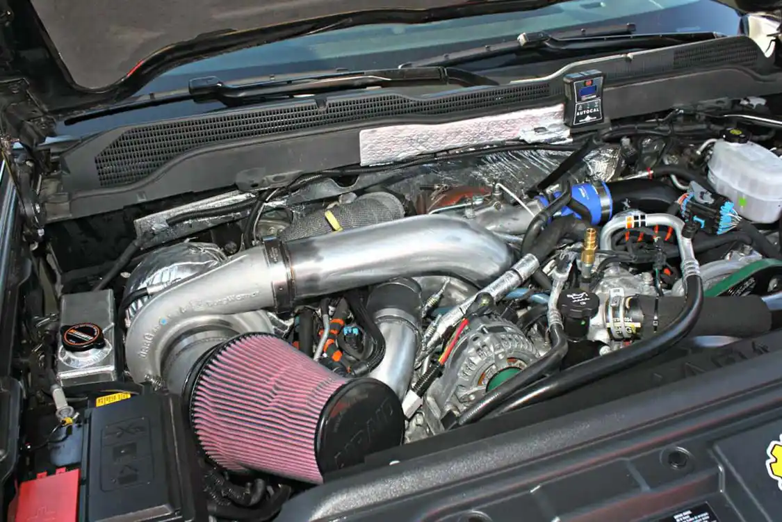 Under the hood of Alligator’s latest project, a 2015 <a href="https://www.chevrolet.com/">Chevrolet</a>, you’ll find the perfect recipe to a 650-hp Duramax. <a href="https://motorops.ca/">MotorOps</a> tuning, <a href="https://www.atsdiesel.com/ats2/">ATS Diesel</a> Dual Fueler kit and a <a href="https://deviantraceparts.com/">Deviant Race Parts</a> S475 compound turbo kit. Anyone else think this is the way they should come right off the GM assembly line?