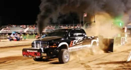 Edge Products sponsored driver Ryan Thain had his 5.9L Cummins ready to compete with the big boys in the Pro-Mod Diesel class where there are no restrictions for turbo size and cut pulling tires are allowed. Making well over 1,200 hp, he stayed right in there, landing a second place spot at 285 ft.