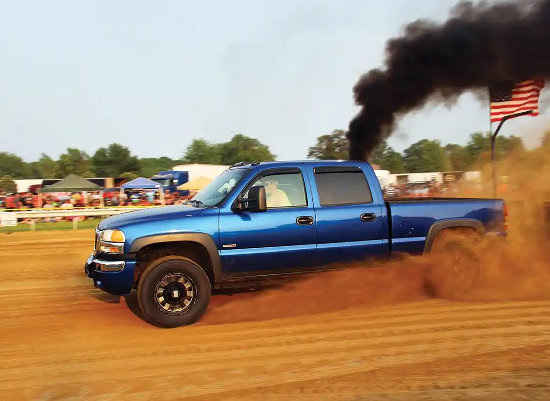 Despite having a serious boost leak, Chance Meyer’s <a href="https://www.gmc.com/">GMC</a> still ended up taking Fourth Place in the Work Stock Class. With an S366 feeding a built LB7 <a href="https://www.dmaxengines.com/">Duramax</a>, and 100-percent over injectors combined with dual CP3s fueling it, this truck could’ve easily been the frontrunner.