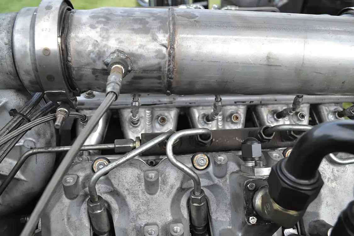 Airflow is optimized throughout the entire engine in a pulling application such as this. A ZZ Fabrications individual runner intake sends a precise amount of air to each cylinder, which is then lit off by Exergy Engineering 500-percent over injectors.