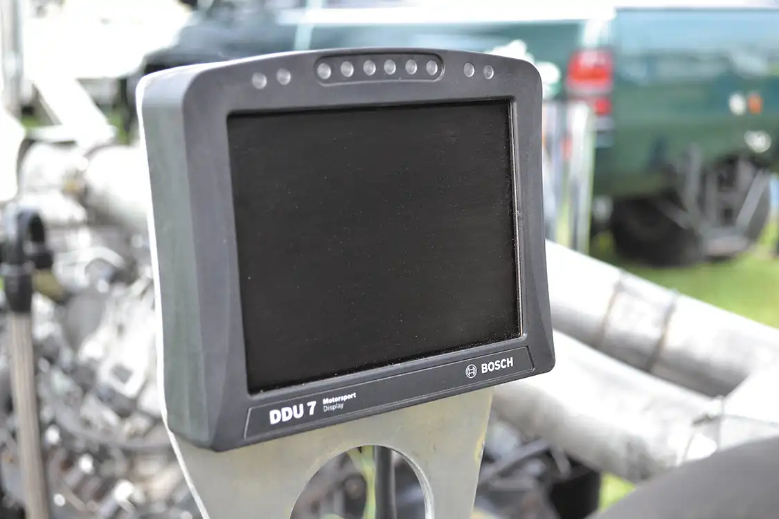 A big step in the last few years has been the addition of a Bosch Motorsport stand-alone computer, that data logs, and drives the injection system. "We can tune the engine with actual fuel quantity, rather than just guessing with duration and pressure," says Kyle. He also informed us that the Bosch system gave an extra 1,000 rpm of usable operating range.