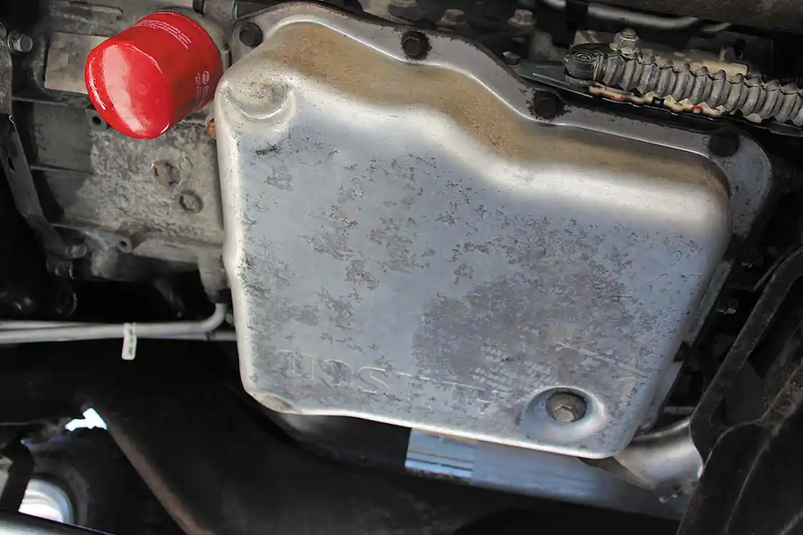 Built by the <a href="https://www.allisontransmission.com/">Allison</a> experts at Flynn’s, a bulletproof five-speed A1000 was put together using <a href="https://suncoastdiesel.com/p-35847-home-diesel.html">Sun Coast</a> parts. A GMax 5-pac clutch kit, billet input and output shafts, 1058 triple-disc torque converter with a billet front cover, and a billet flex plate were employed. Because Matt would occasionally be towing with the truck, the guys at Flynn’s also installed a PPE transmission cooler. To date, ATF temps are yet to crest a cool 150 degrees.
