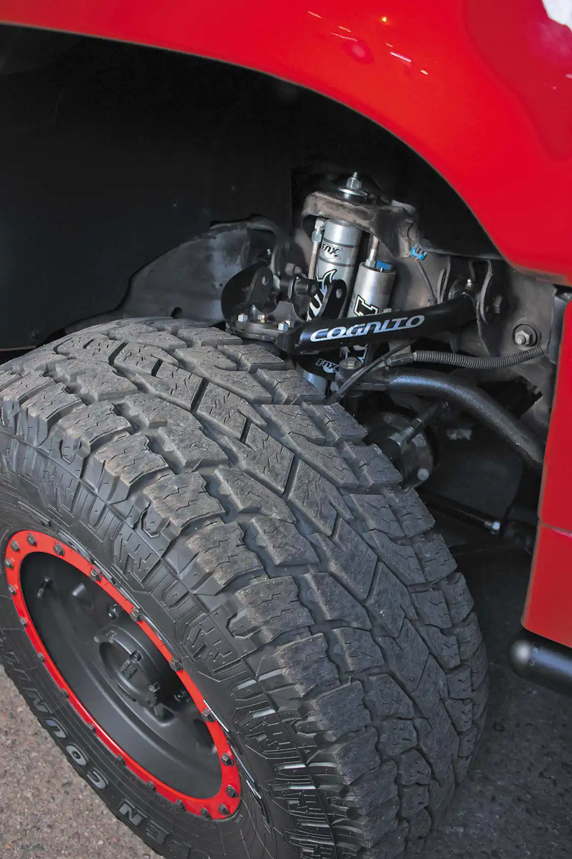 A full line of Cognito parts adorn Brian’s truck keeping the suspension strong and true in the harsh desert terrain.