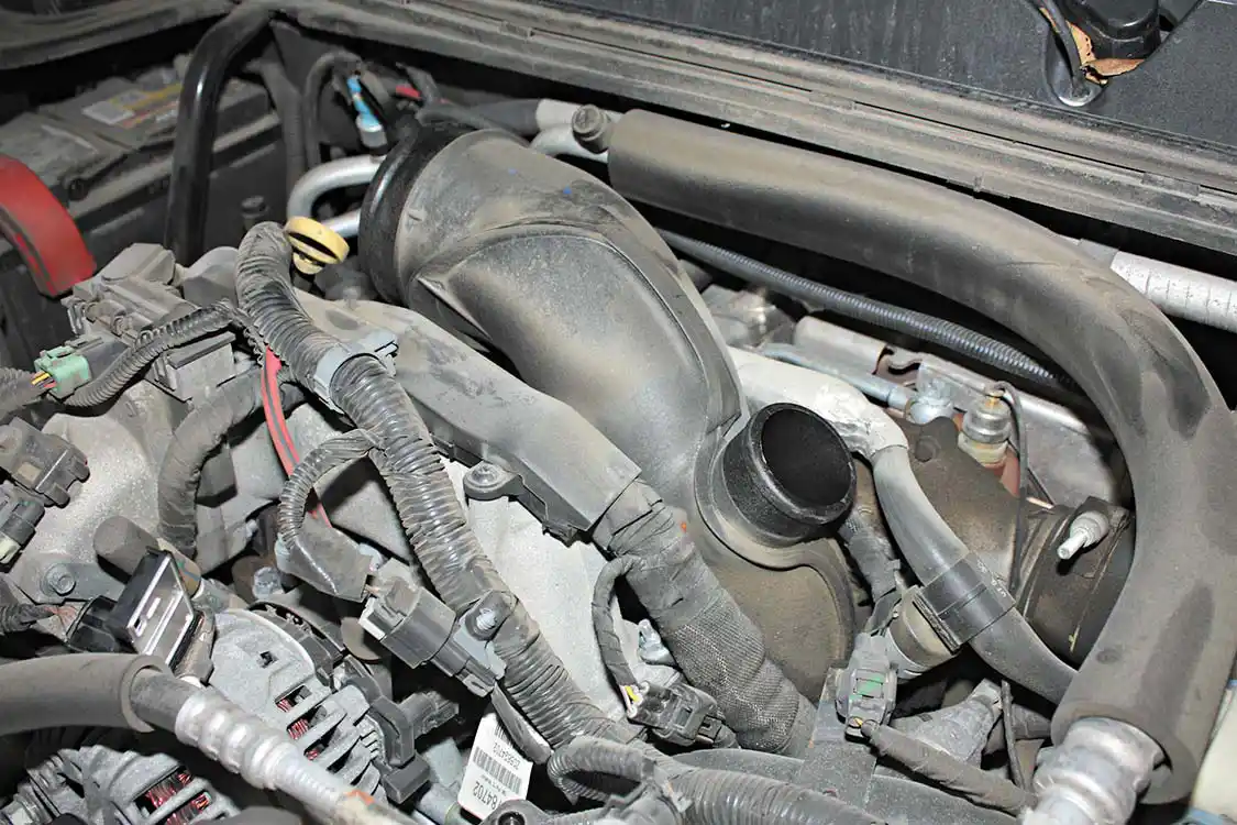3. The factory plastic turbo inlet horn also creates some restriction in the intake system and doesn’t offer the best open pathway for air to enter the turbocharger’s compressor. aFe Power’s Blade Runner is a nice aluminum cast piece that has smooth transitions and air deflects to offer better flow from the new intake, which will allow for quicker turbo spool-up and off throttle response.