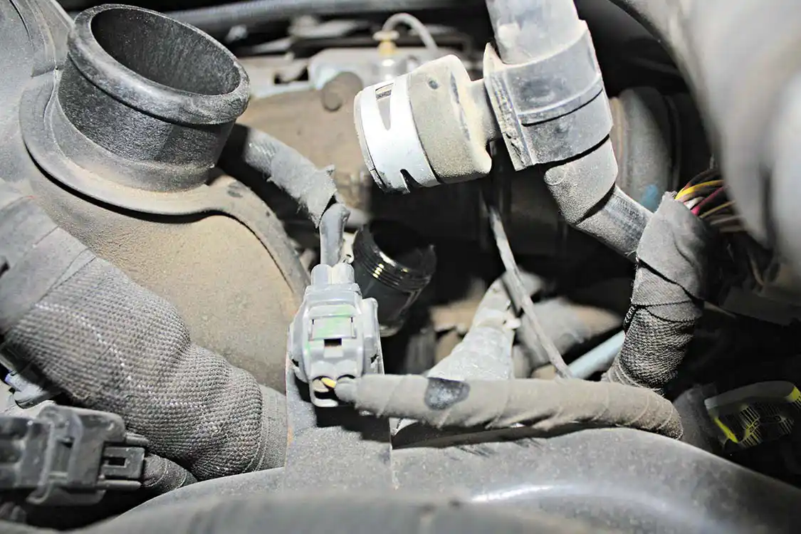 4. The LMM Duramax uses a Crankcase recirculation system, which basically allows the crankcase breathers to be dumped back into the air intake. Since this whole project is about keeping your truck 100% emissions friendly, the aFe Power Bladerunner inlet pipe will reuse the factory crankcase breather system.