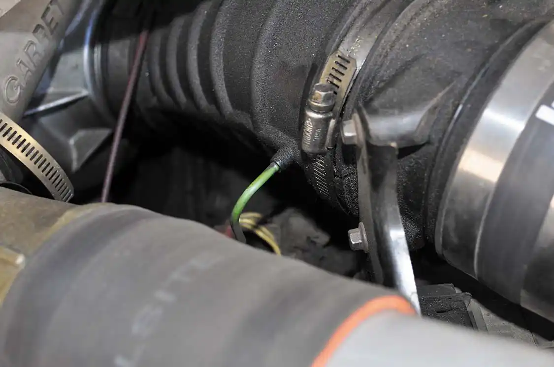 8. We found it much easier to remove the crankcase breather assembly and turbo inlet tube together rather than fighting to compress the rigid inlet tube to get it out from between the turbo and breather.