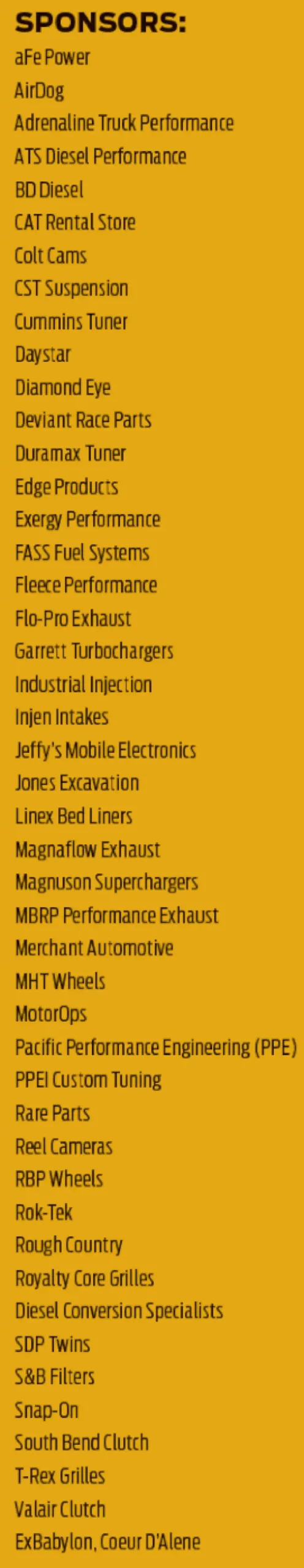 sponsors