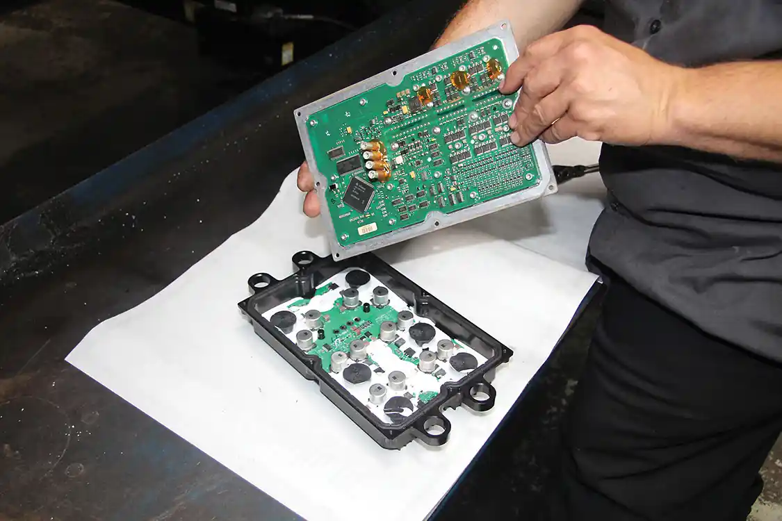 11. The OEM control board combines with the Bullet Proof power supply to form a new and improved FICM. The Bullet Proof power supply features a thicker, vibration-resistant circuit board.