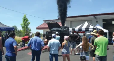 The big horsepower award came to Chad Pickering's street-driven 12-valve Dodge, which put down 664 rwhp on fuel and 827 rwhp with a small shot of spray. It also threw up an enormous cloud of smoke!