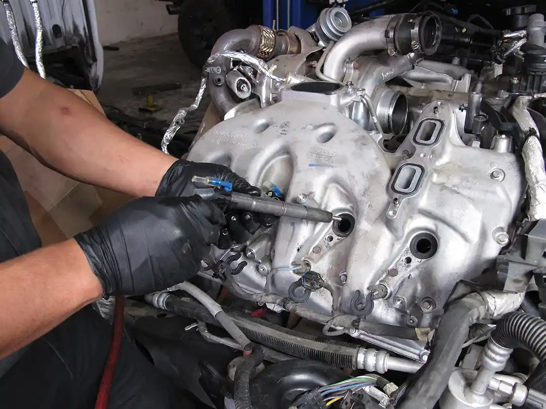 14. The new injectors are installed and torque to spec. Once the rest of the fuel system is reassembled, the truck is ready to roll.