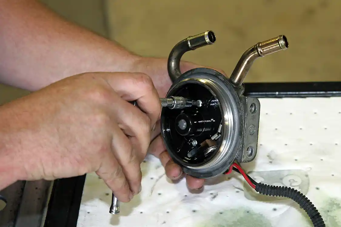 11. With the filter removed, Phaff removed the screws securing the heater assembly with a T-20 Torx bit.