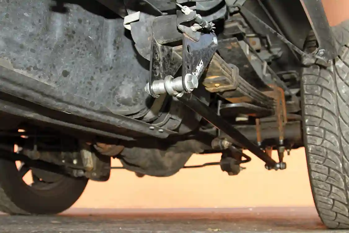 In the rear Lindenberg employed a set of CalTracs traction bars to help put the power to the ground when he races the truck. Removing the factory 2-inch block lowered the rear end, giving the truck a good stance.
