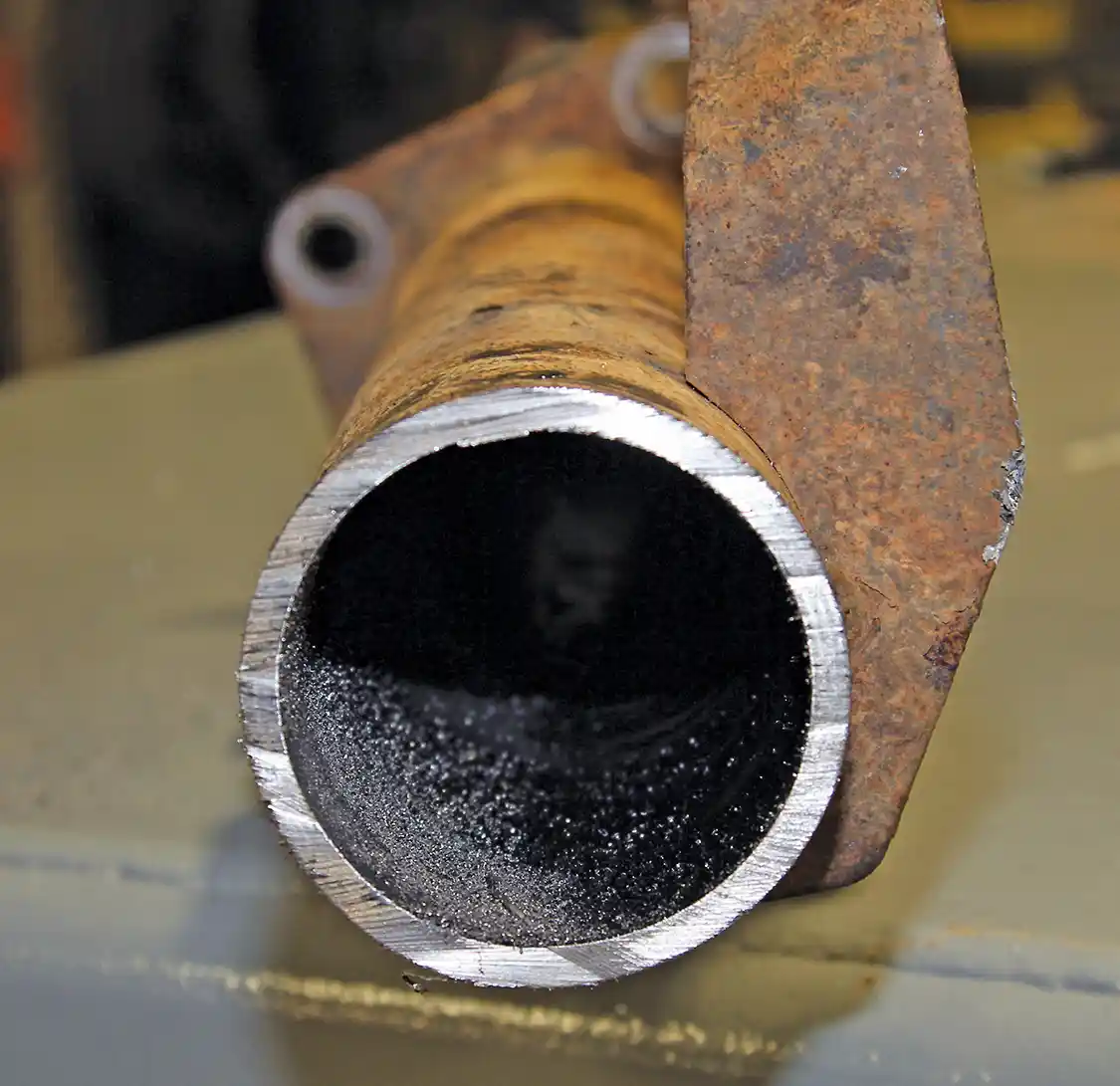 12. Looking at the cutaway factory axle tube leaves little doubt as to how axle tubes can bend when trucks are driven or worked hard.