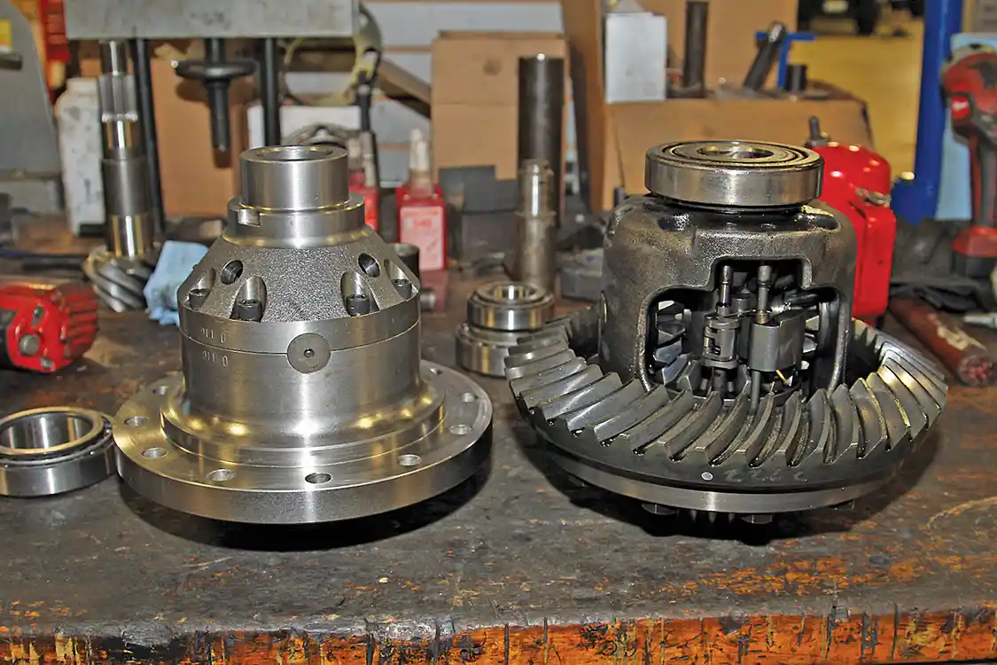 24. Looking at the Yukon Grizzly Locker side by side with the factory differential it’s easy to see that the Grizzly is a much stronger unit that shouldn’t have any problem holding up to the power from our Duramax.
