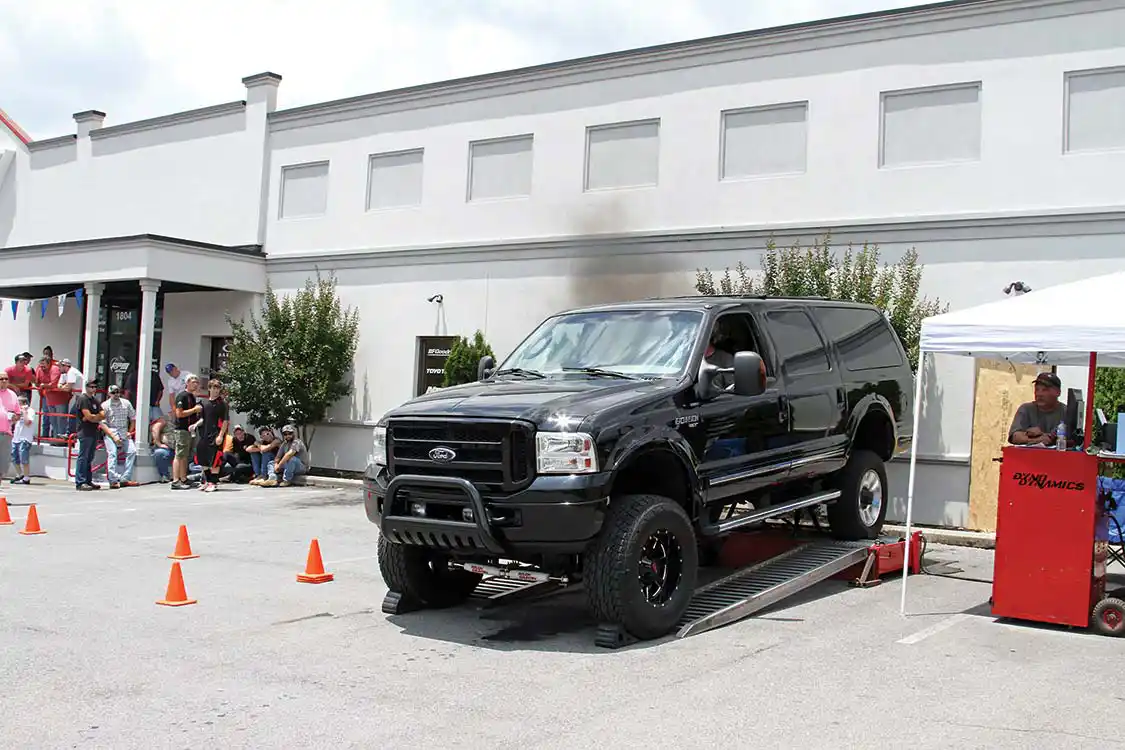 We don’t see Ford Excursions like Bobby Stanley’s 2005 enter dyno competitions very often. While it didn’t set the world on fire with huge numbers, it looked good while trying.