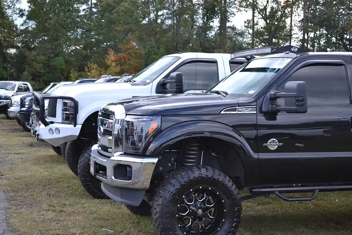 In addition to the drag racing action, a show n shine area was set up in the pits, where folks could display their rides. Fords were the main attraction here, as we saw a multitude of lifted and lowered trucks.