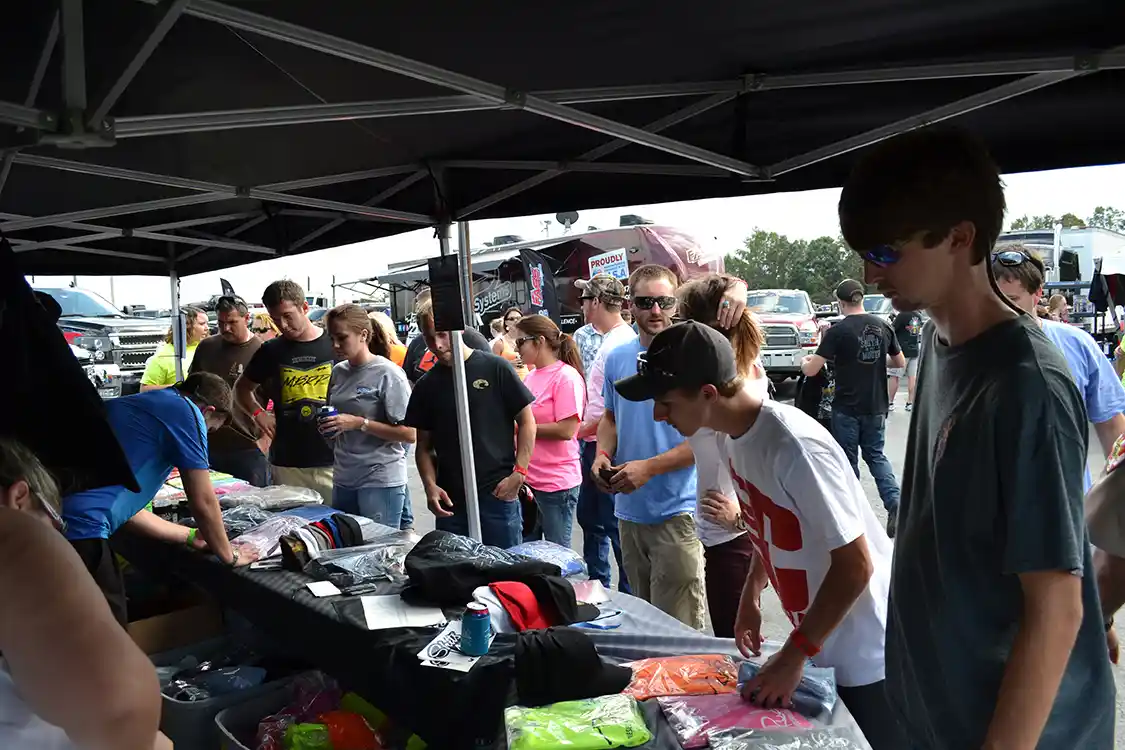 The manufacturer's midway was a great spot to hang out, get some food, and buy some event t-shirts.