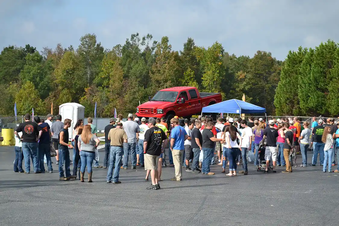 Dynoing trucks is also a big part of Rudy's events, where anyone can strap their truck down on the rollers and see what it puts out. The dyno was busy all day, and was constantly surrounded by a crowd waiting for big numbers.