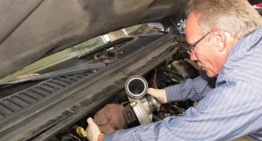 1. The first step in upgrading your turbo is to remove the stock unit. We won’t bore you with the teardown details; they can be found in your service manual.