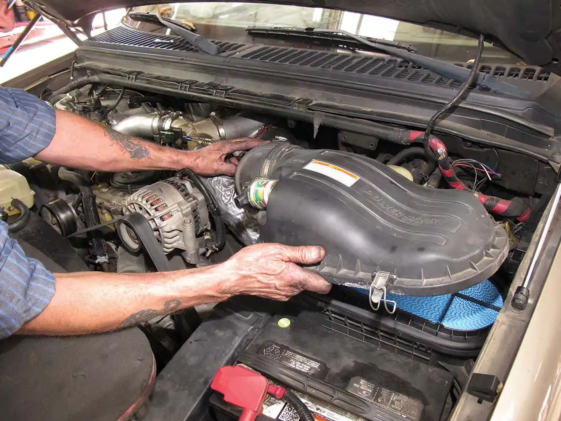 19. Installing a few air filter, if needed, is always a good idea when doing any service under the hood.