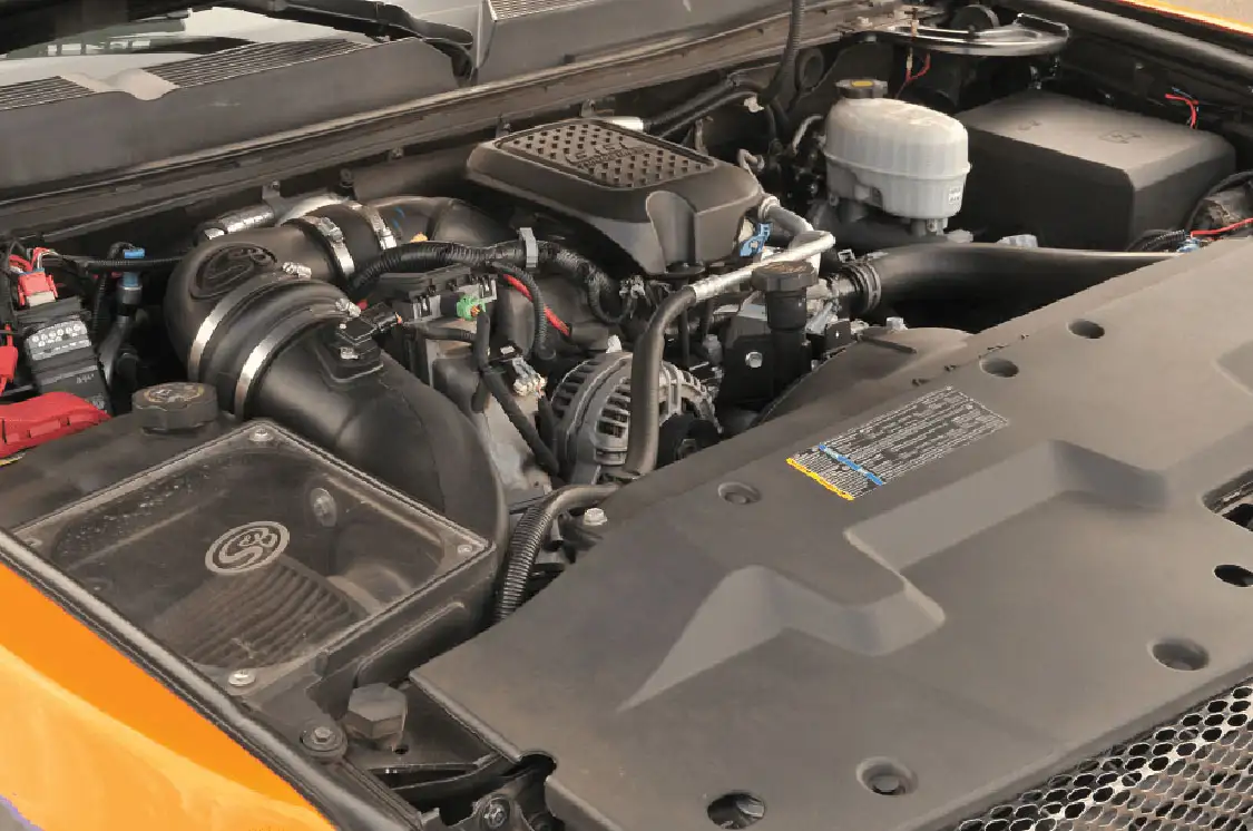 The <a href="https://www.dmaxengines.com/">Duramax</a> engine employs an <a href="https://www.sbfilters.com/">S&amp;B</a> intake system.
