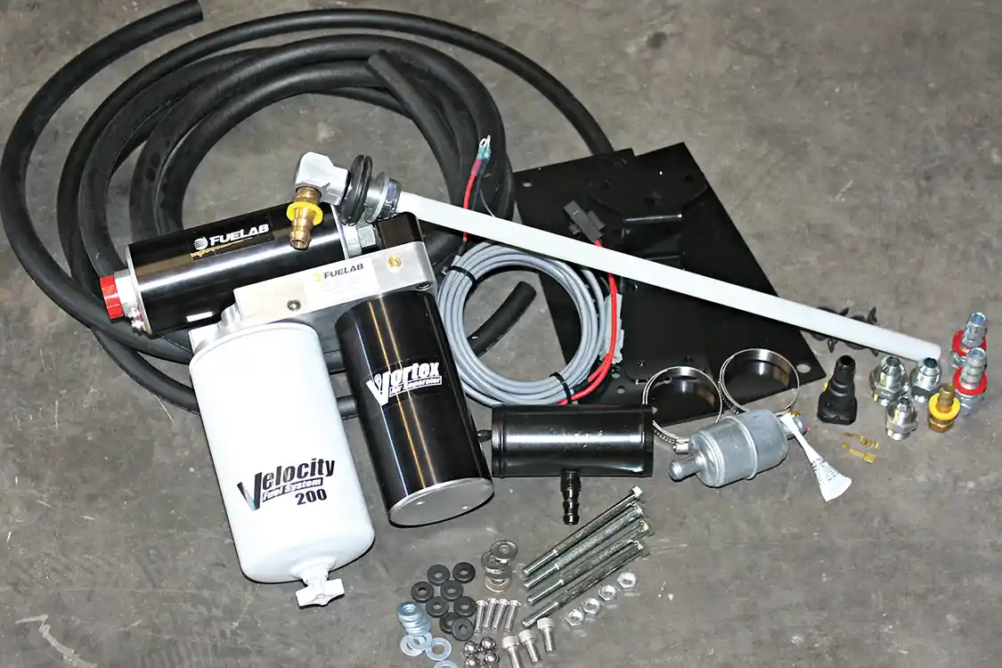 1. The <a href="https://www.fuelab.com/">Fuelab</a> Velocity 200-GPH fuel system uses a lightweight high-flow brushless DC motor to ensure long pump life. The “wet motor” design means there are no seals to wear out. The unit also has internal speed control with a pulse width modulated signal. This means volume and pressure can be set to precisely what each application requires. Complete installation kits designed specifically for <a href="https://www.cummins.com/">Cummins</a>, <a href="https://www.dmaxengines.com/">Duramax</a>, and <a href="https://www.powerstrokediesel.com/">Power Stroke</a> applications with model-specific fittings and wiring harnesses are available.
