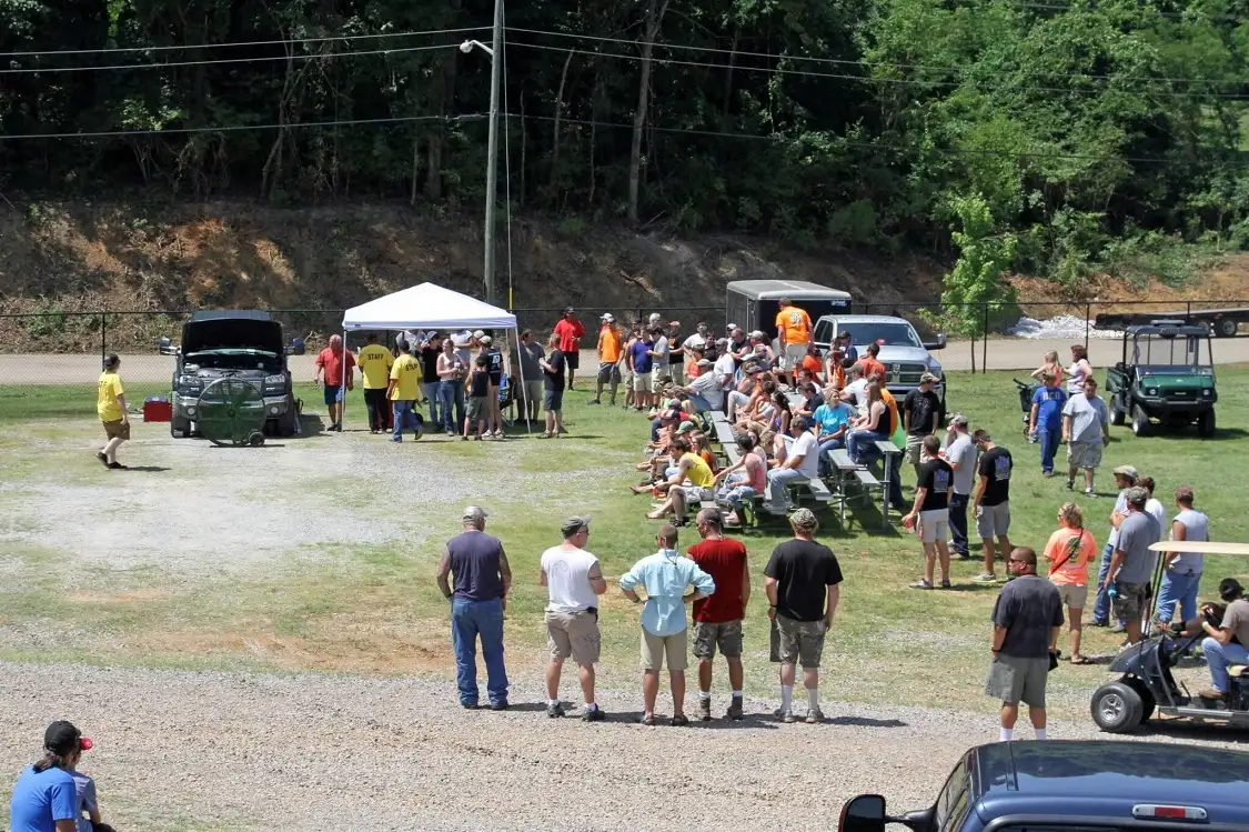 The dyno area had a set of bleachers in place for spectators to safely check out the dyno action.