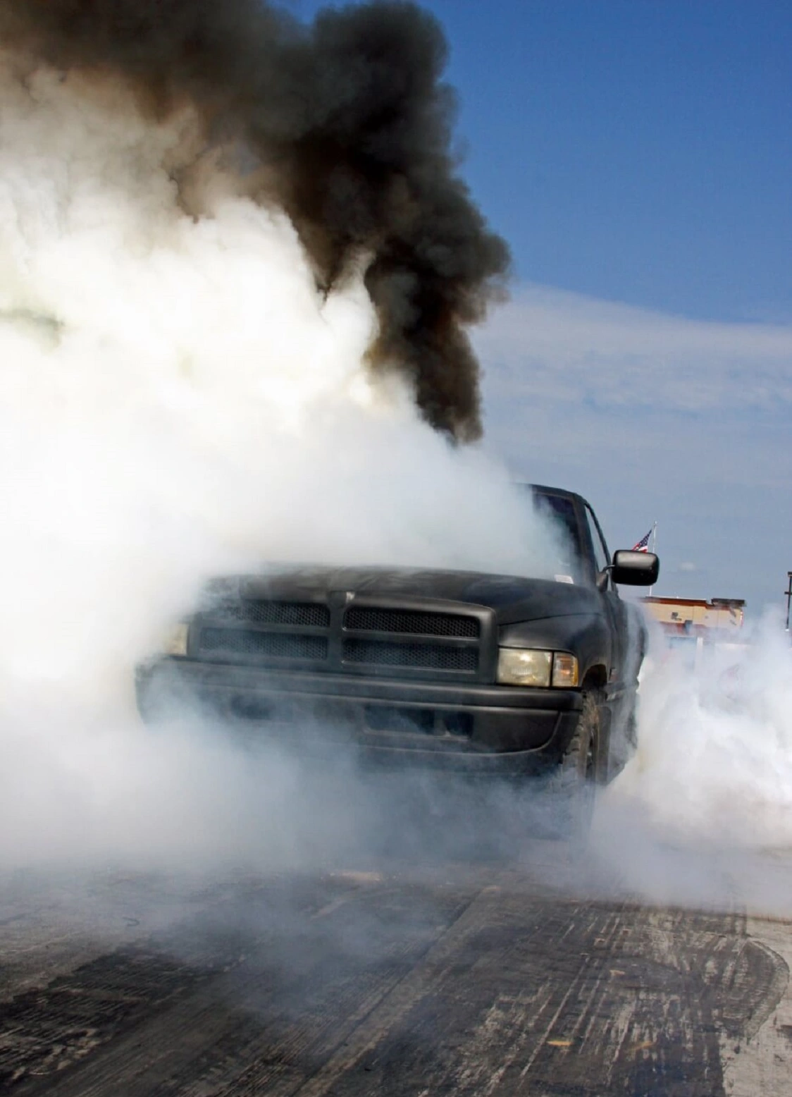 Steve Scank impressed the crowd with his Dodge during the burnout contest, taking the popular vote and the $500 cash prize from <a href="https://www.tirebarn.com/">Tire Barn</a>.
