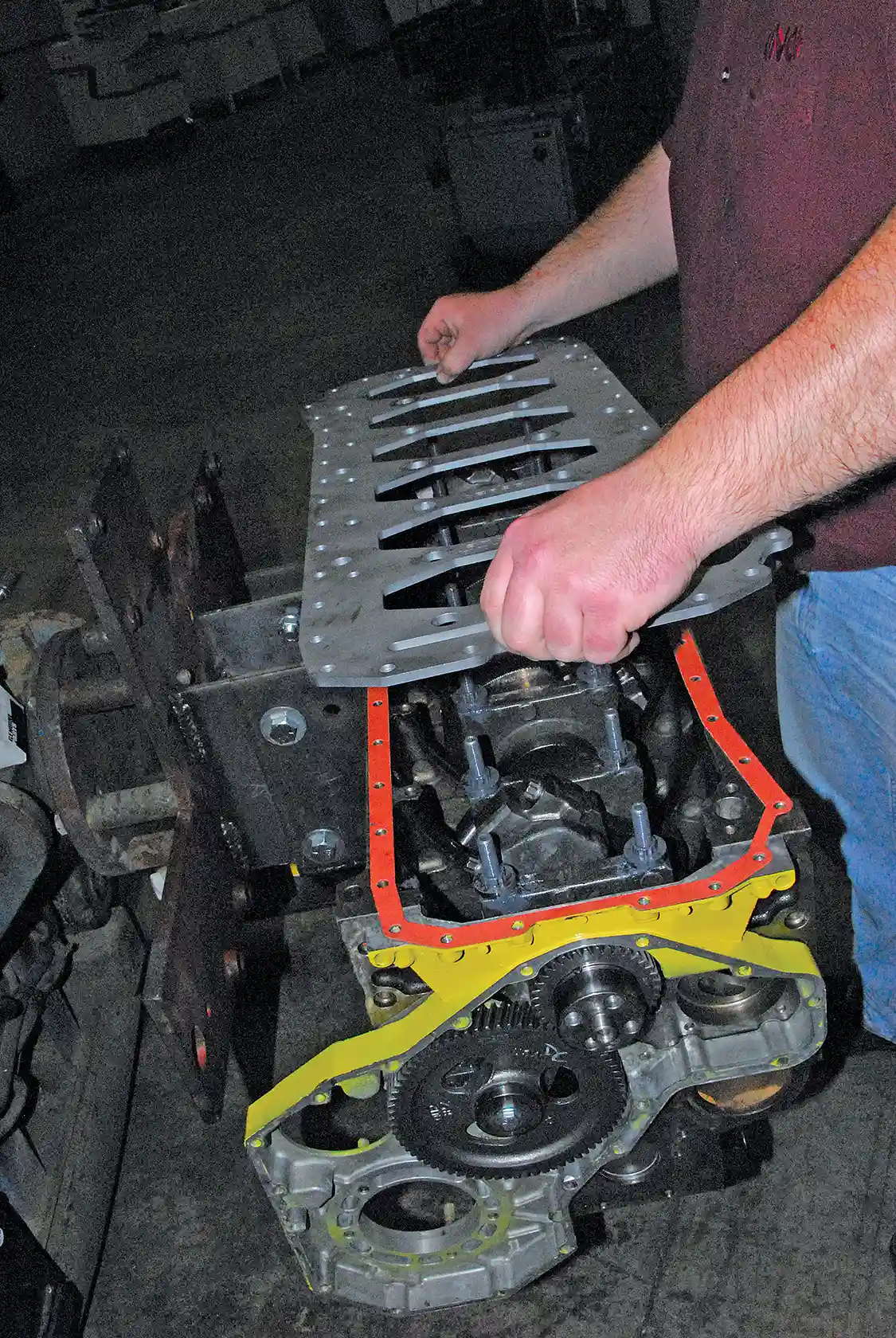 16. For engines that will be torn down regularly, Haisley recommends using the supplied gasket; for street engines that will go for years (or decades) before being disassembled, use RTV.