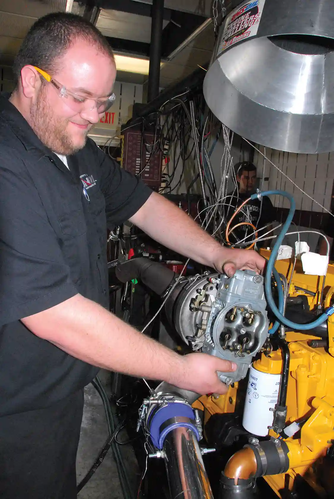 18. Instructor Justin Sorenson, normally rather reserved, suggests one last performance upgrade. Wait, shouldn’t this engine have a Carter Thermoquad?