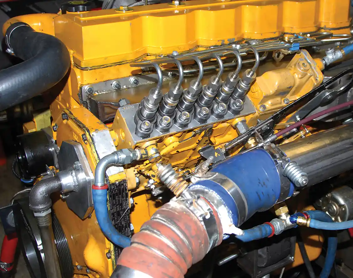7. <a href="https://www.northeastdiesel.com/">Northeast Diesel</a> in Missouri built the P7100 pump. Kevin Glover installed 13mm plungers onto a mild cam, big delivery valve holders and laser cut high-flow delivery valves, along with 5,000-rpm governor springs. With other minor tweaks, this pump can easily support more than 1,000 hp.