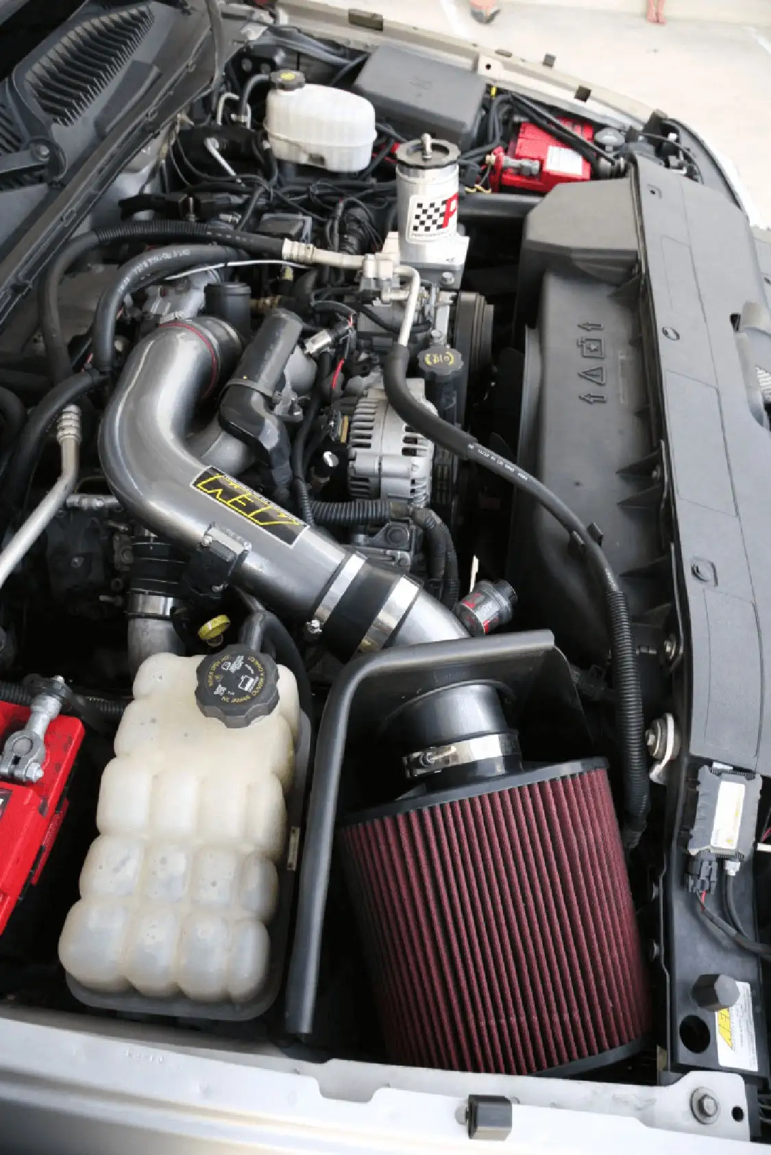 The Chevy's 6.6-liter <a href="https://www.dmaxengines.com/">Duramax</a> is enhanced with an <a href="https://www.aemintakes.com/">AEM</a> cold air intake, <a href="https://www.efilive.com/">EFILive</a> tuner and <a href="https://airdogliftpumps.com/">AirDog</a> 2 lift pump.