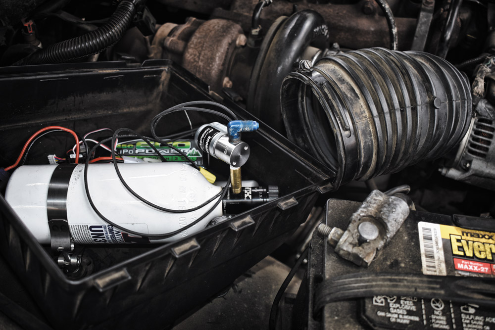 Dodge Airbox with Wireless Nitrous System inside truck