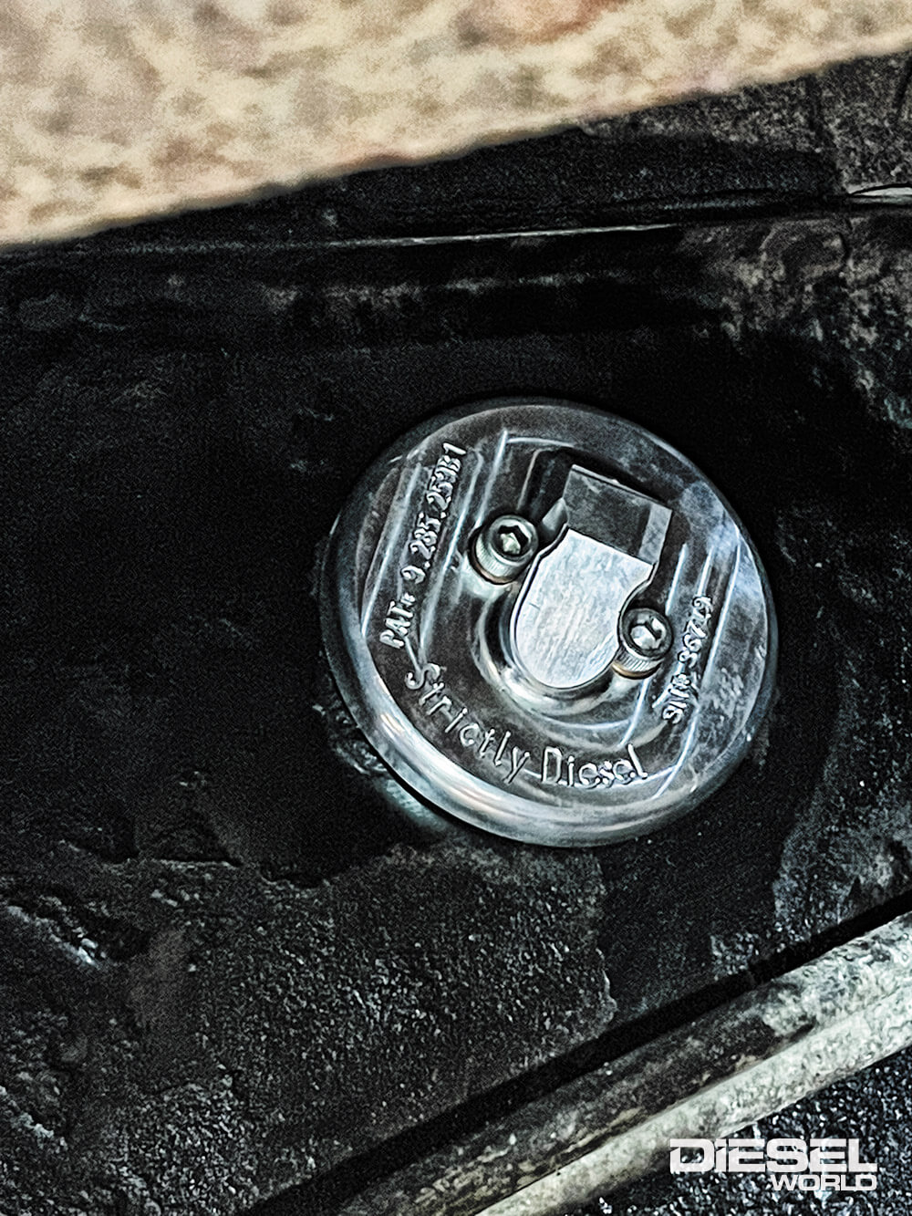 Strictly Diesel Oil Dipstick Adapter installed