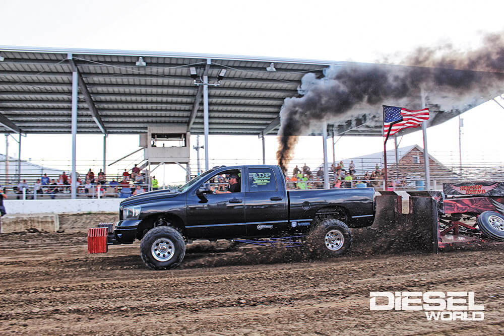 2007 Dodge Cummins sled pulling truck