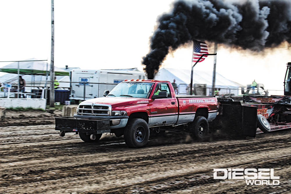 2nd gen Dodge Cummins 12 valve sled pulling truck