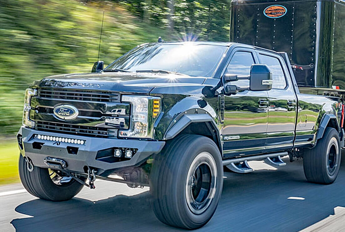 Fab Fours Matrix series Winch Bumper on a Ford diesel truck
