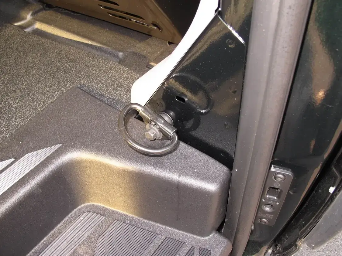 Cargo tie-down points were abundant on the tester we drove. 