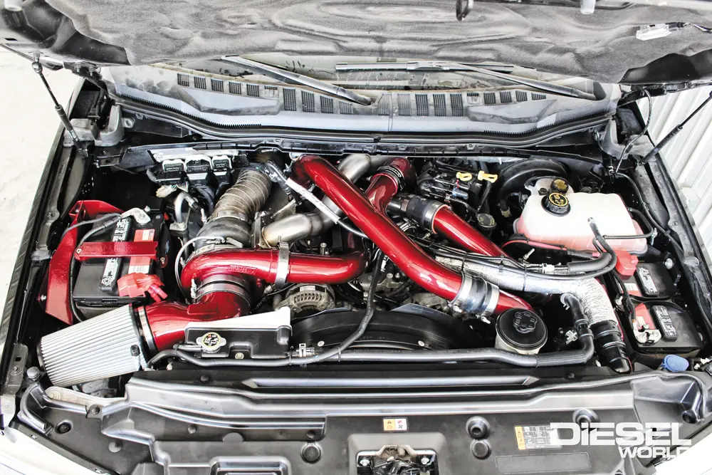 No Limit’s 6.7L Ford compound turbo system
