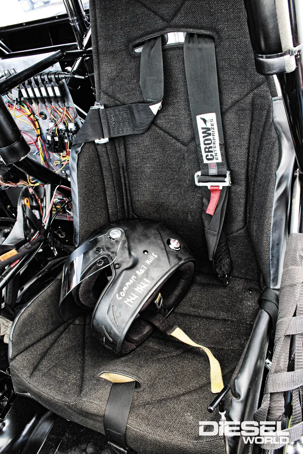 55 series Pro Street Drag seat from Kirkey Racing with Crow Enterprizes 5-way restraint