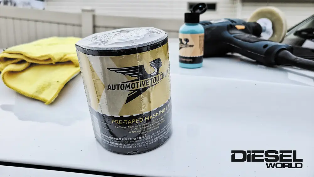 Automotive Touchup pre-taped masking film